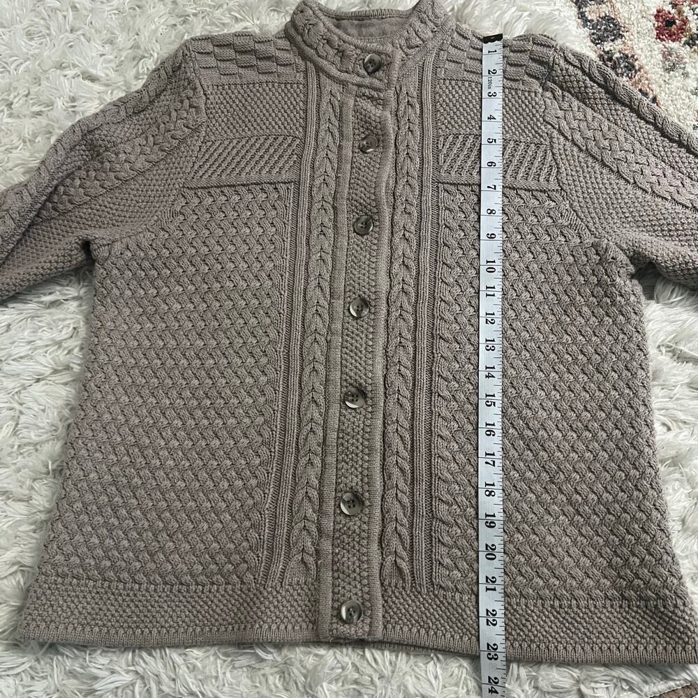 L.L.Bean Tan 100% Cotton Cardigan Sweater Size XL - Picture 7 of 7